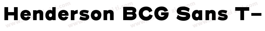 Henderson BCG Sans T字体转换
